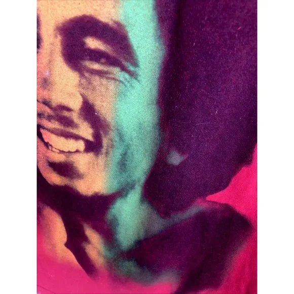 Vintage Bob Marley Rare Concert Shirt￼ Rock Icons Retro Red T-Shirt Size Medium - Picture 11 of 14